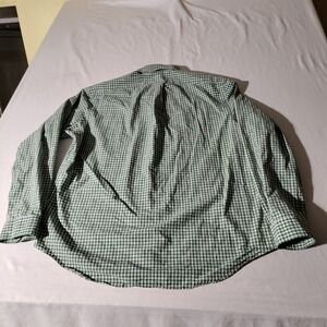 Ralph Lauren Button-Down Shirt Men's XL Green White Blue Long Sleeve 100% Cotton